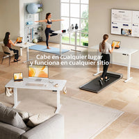 Garvee Escritorio Eléctrico Ajustable en Altura de 140 cm con Control de Memoria Digital, Estructura Robusta para Oficina y Estudio, Blanco