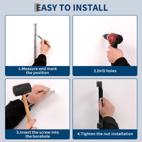 Garvee Juego de 2 Estantes para Madera de 4 Niveles, Organizador de Pared de Acero Resistente para Taller y Garaje, Capacidad 360 kg Negro