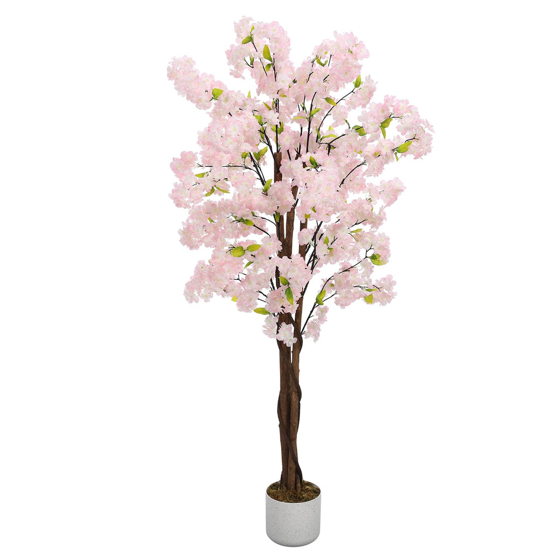 Garvee Árbol Artificial de Cerezo Sakura con Hojas de Seda, Planta Decorativa en Maceta para Salón y Eventos, Rosa, 150 cm