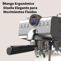 Garvee Máquina De Expreso Semiautomática CM5712-CB, Estilo Italiano, Operación Por Presión, Compacta y Gris, para Hogar y Cocina