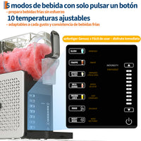 Garvee Máquina de Granizados y Sorbete 1,9L - Granizadora Doméstica Profesional de 5 Programas para Cocina, Fiestas y Cócteles - Preparación Rápida RapidChill