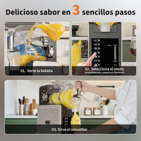 Garvee Máquina de Granizados FS-201 para Frappés, Margaritas y Batidos, Tanque Único, Diseño Compacto ABS, Enchufe EU, Negro