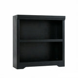 Garvee Librería Compacta de 2 Niveles con Diseño Abierto para Estudiantes en Habitación o Estudio 60cm Negro Texturizado - Negro Relieve