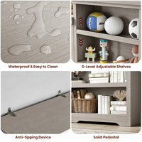 Garvee Estantería De Almacenamiento Ajustable Para Hogar Y Oficina, Diseño Clásico, Madera/MDF, Resistente, Fácil Limpieza