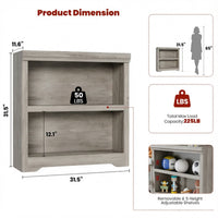 Garvee Estantería De Almacenamiento Ajustable Para Hogar Y Oficina, Diseño Clásico, Madera/MDF, Resistente, Fácil Limpieza