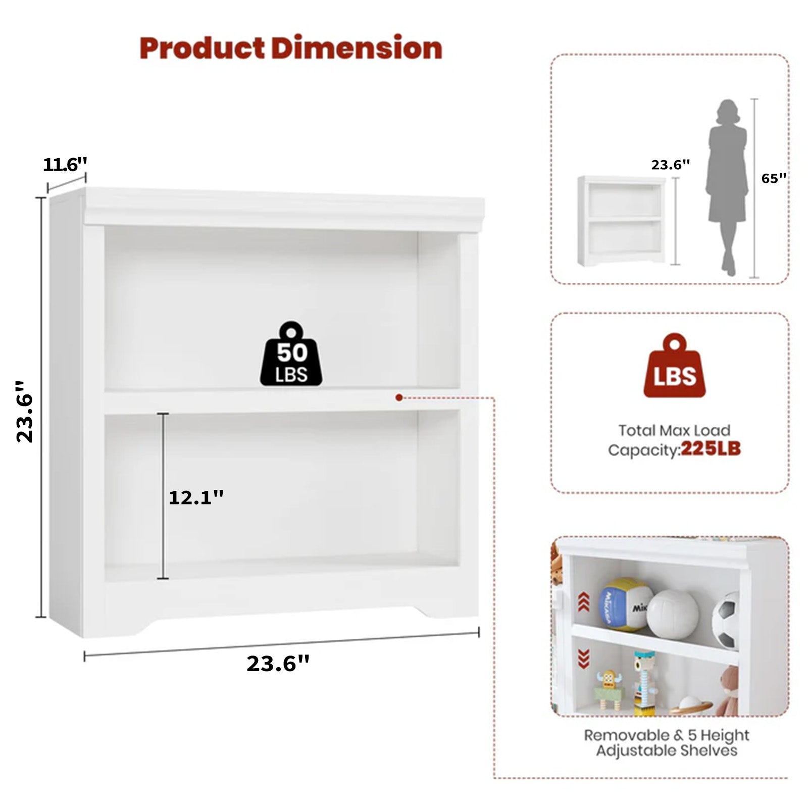 Garvee Estantería MDF Sin Puertas Resistente Fácil Montaje Versátil Para Hogar Diseño Liso