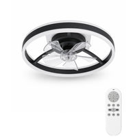 Garvee Ventilador de Techo con Luz LED de 50cm, Motor DC Silencioso de 36W y 6 Velocidades, Lámpara Ventilador con Mando para Dormitorio y Salón