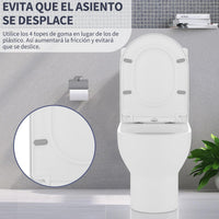 Garvee Tapa de Inodoro con Cierre Suave y Desmontaje Rápido, Asiento de WC en Polipropileno Ultra Resistente con Adaptador Infantil