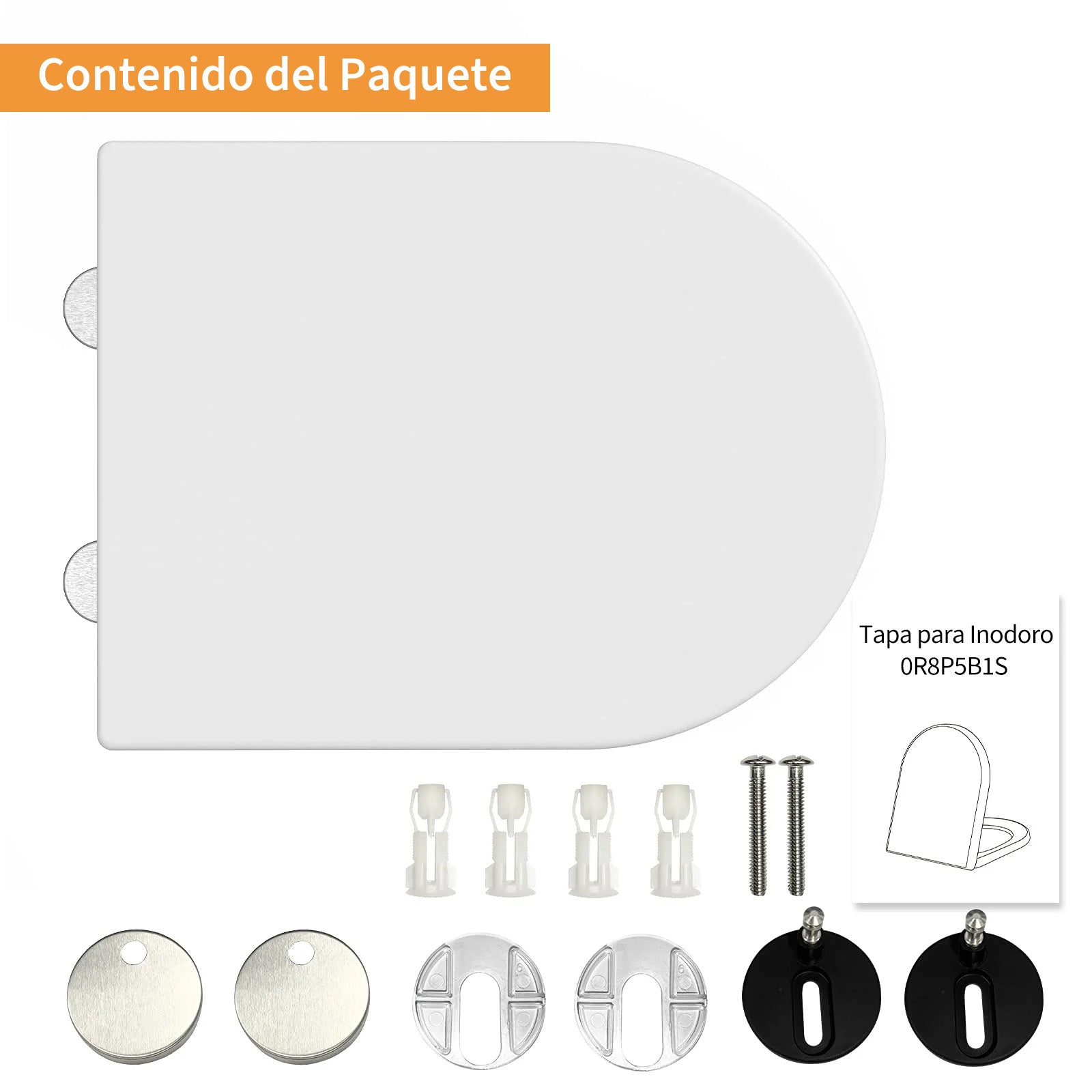 Garvee Tapa de Inodoro con Cierre Suave y Desmontaje Rápido, Asiento de WC en Polipropileno Ultra Resistente con Adaptador Infantil