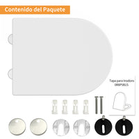 Garvee Tapa de Inodoro con Cierre Suave y Desmontaje Rápido, Asiento de WC en Polipropileno Ultra Resistente con Adaptador Infantil