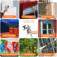 Garvee Pulverizador de Pintura 1010 W Máquinas Pintura Airless 1,5 L/min Pistola de Pulverización Eléctrica sin Aire Presión Máxima 227 Bar con Boquilla 515 y Varilla de Extensión para Pared, Mueble, Exterior, Interior
