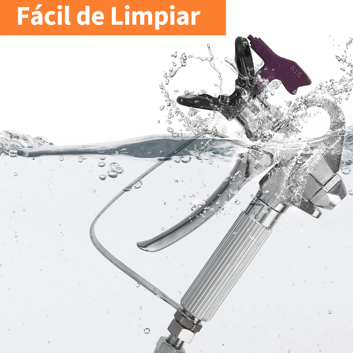 Garvee Pulverizador de Pintura 1010 W Máquinas Pintura Airless 1,5 L/min Pistola de Pulverización Eléctrica sin Aire Presión Máxima 227 Bar con Boquilla 515 y Varilla de Extensión para Pared, Mueble, Exterior, Interior