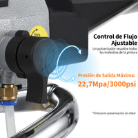 Garvee Pulverizador de Pintura 1010 W Máquinas Pintura Airless 1,5 L/min Pistola de Pulverización Eléctrica sin Aire Presión Máxima 227 Bar con Boquilla 515 y Varilla de Extensión para Pared, Mueble, Exterior, Interior