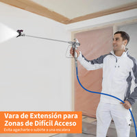 Garvee Pulverizador de Pintura 1010 W Máquinas Pintura Airless 1,5 L/min Pistola de Pulverización Eléctrica sin Aire Presión Máxima 227 Bar con Boquilla 515 y Varilla de Extensión para Pared, Mueble, Exterior, Interior