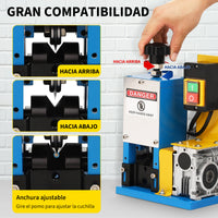 Garvee Máquina de Pelacables para Reciclaje de Cobre 1,5-25 mm Pelacables Eléctrico Automático 18 m/min de Aleación de Aluminio con Cuchilla de Acero Uso Profesional