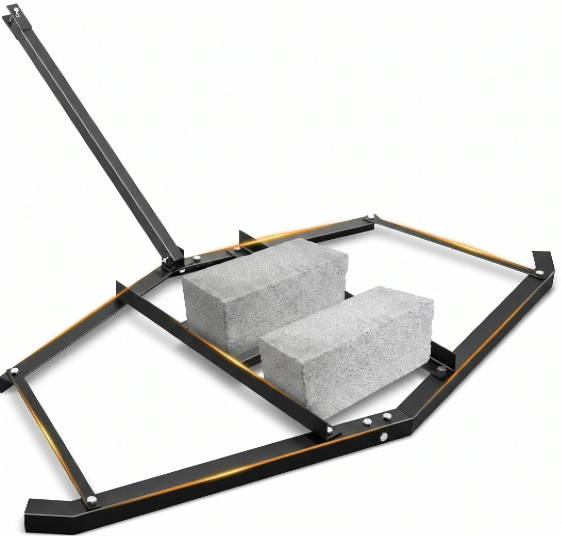 Garvee Niveladora de Grava para Remolque de 183 cm, Rastrillo Arrastrado con Barra de Peso y Enganche de Pasador para Vehículos Todo Terreno y Tractor, Negro