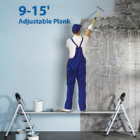 Garvee Tabla Telescópica de Aluminio 3-5 m, Capacidad 200 kg, Plataforma Antideslizante, Ligera y Resistente para Andamios y Escaleras