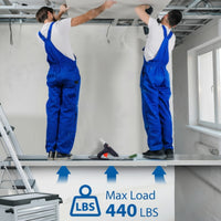 Garvee Tabla Telescópica de Aluminio 3-5 m, Capacidad 200 kg, Plataforma Antideslizante, Ligera y Resistente para Andamios y Escaleras
