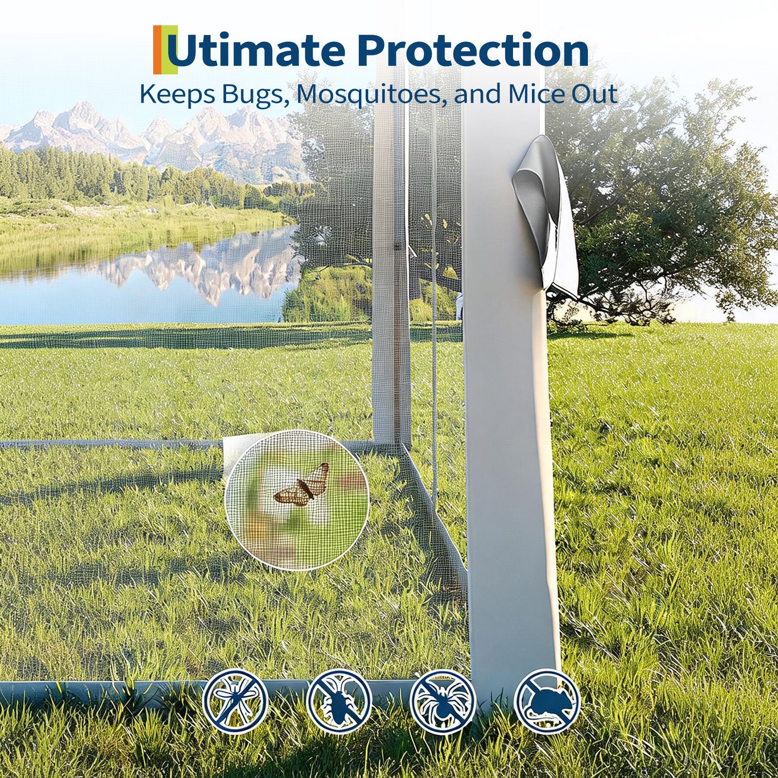 Garvee Pabellón Plegable de 365x365 cm  Cenador Emergente con Aleros Sistema de un Botón Mosquitera Lateral e Impermeable para Jardín, Camping y Eventos, Rojo y Gris