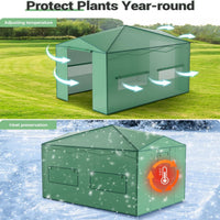 Garvee Invernadero Plegable de Jardín 180x240 cm Caseta de Cultivo con Ventanas de Malla Transparente