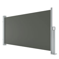 Garvee Toldo Lateral Retráctil de 180x350 cm Pantalla de Privacidad de Exterior Gris para Jardín y Terraza