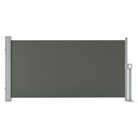 Garvee Toldo Lateral Retráctil de 180x350 cm Pantalla de Privacidad de Exterior Gris para Jardín y Terraza
