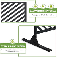 Garvee Pantalla de Privacidad Metálica para Exterior 180x90 cm Panel Separador de Ambientes Antióxido Jardín y Balcón Negro