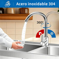 Garvee Fregadero Doble Independiente de Acero Inoxidable 201, 83x45x76 cm, con Grifo Integrado, para Cocina, Lavandería y Taller,Plata