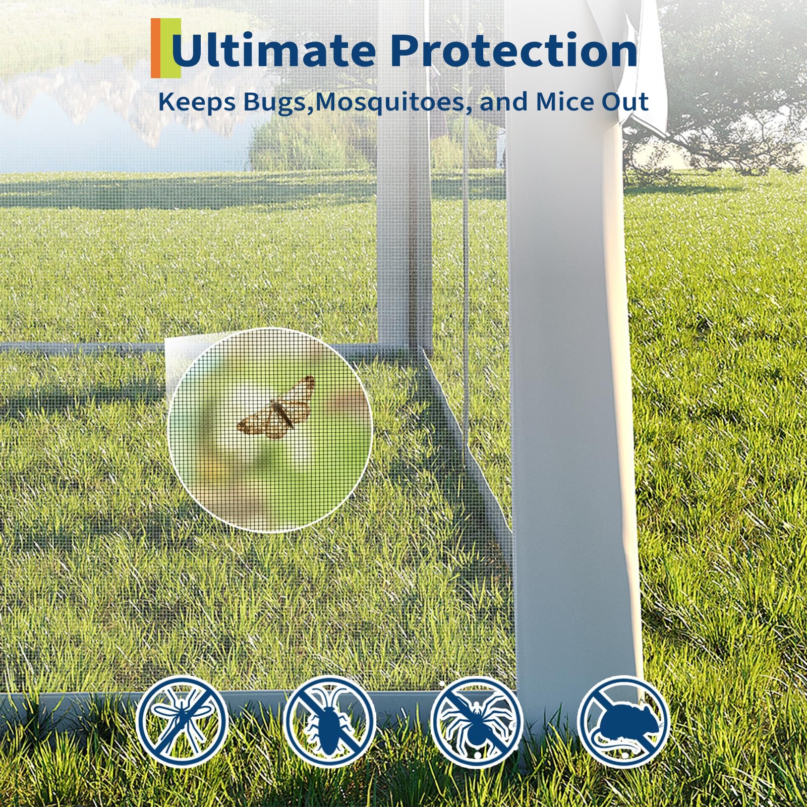 Garvee Cenador Plegable 3x3m con Mosquitera y Doble Techo, Carpa Pop-Up Impermeable UV50+ de Acero para Jardín, Patio y Camping Khaki