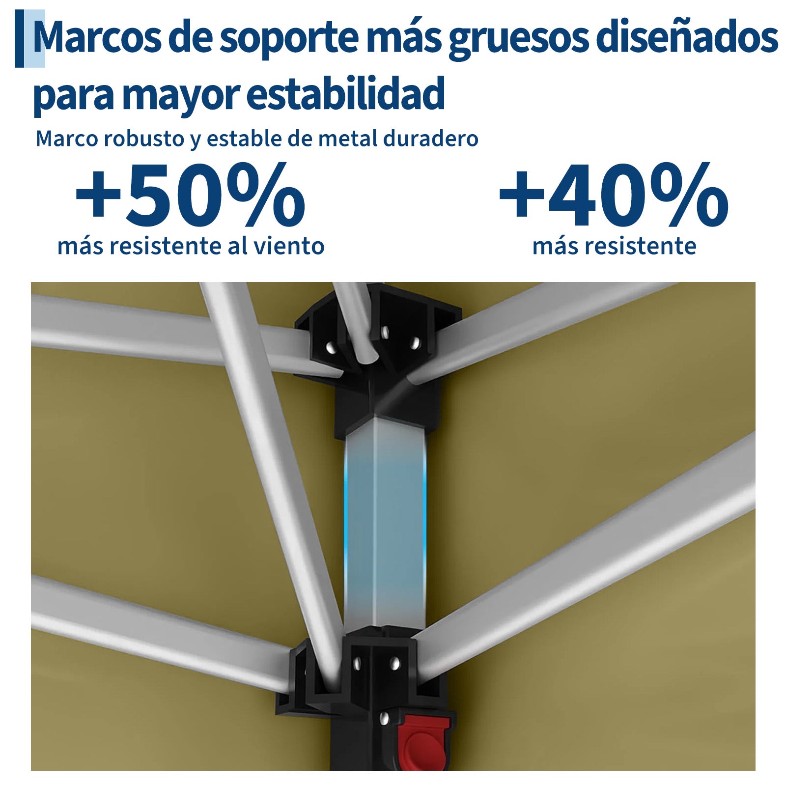 Garvee Pabellón Plegable de 3x6 m con 6 Paredes Laterales y Ventanas Catedral, Carpa Impermeable para Jardín y Exteriores, Altura Ajustable de 320 cm, Caqui