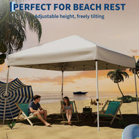 Garvee Gazebo Pop Up de 3x3 m con Protección UV y Estructura Reforzada para Eventos Blanco