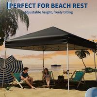 Garvee Carpa Plegable de 3x3 m Pop Up con Marco de Acero y Bolsa de Transporte Negro