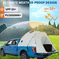 Garvee Tienda de Campaña para Cama de Camioneta de Gran Tamaño con Toldo de Oxford Impermeable