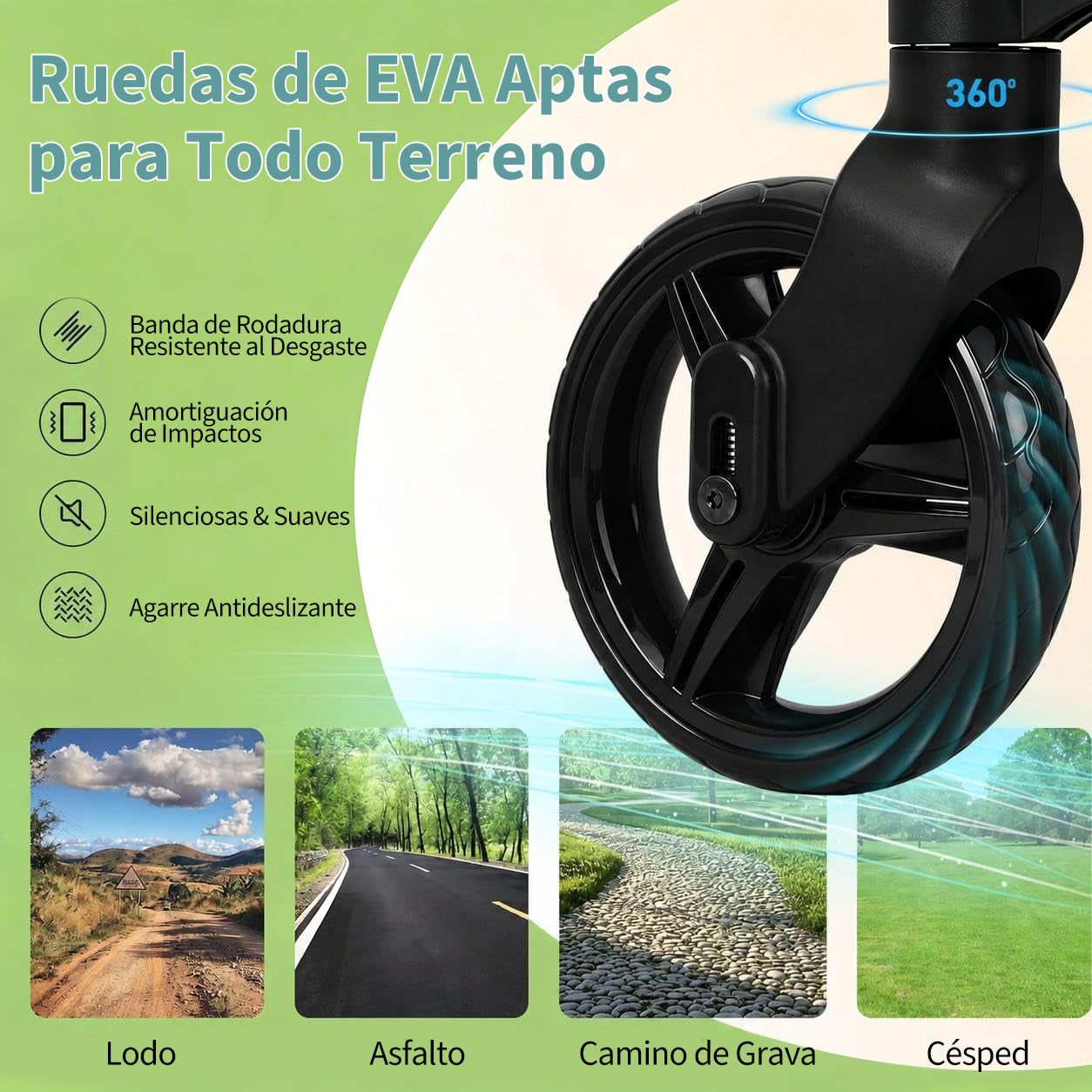 Garvee Carrito Plegable Todo Terreno para Niños, Vagón Infantil de Acampada con Capota y Bandeja, Carro de Paseo Escolar Familiar de 4 Asientos