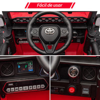 Garvee Coche Eléctrico Infantil Jeep 12V 7Ah con Licencia Oficial Control Remoto y Doble Motor para Niños a Partir de 3 Años Rojo