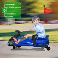 Garvee Coche de Carreras Eléctrico Infantil de 24V de PP Motor Sin Escobillas de 180W Alta Velocidad Estándar EU Azul