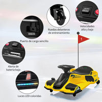 Garvee Kart Eléctrico para Niños de 24V con Motor Brushless y Luces LED para Derrape en Pista