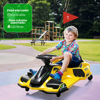 Garvee Kart Eléctrico para Niños de 24V con Motor Brushless y Luces LED para Derrape en Pista