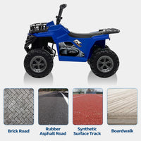 Garvee Quad Eléctrico Infantil 12V ATV con Control Remoto Luces LED y Doble Motor para Niños de 2 a 5 Años Azul