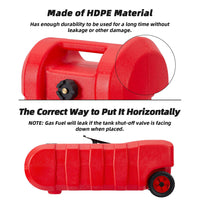 Garvee Contenedor de gasolina de 56.78L con bomba manual y manguera de 304.8cm para jardín y vehículos, HDPE antifugas, ruedas, resistente