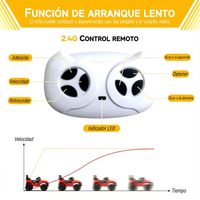 Garvee Coche Eléctrico 12V, Control Remoto, Suspensión, Luces LED, 2 Velocidades, Seguridad, 3-6 años, Interior y Exterior, Rojo