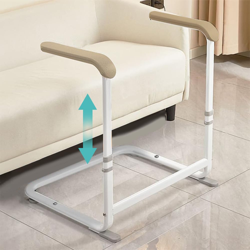 Garvee Asistencia para Movilidad Sofá Acero Carbono 6 Alturas Regulables Antideslizante Instalación Sencilla Hogares Mayores Marrón