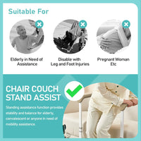 Garvee Asistencia para Movilidad Sofá Acero Carbono 6 Alturas Regulables Antideslizante Instalación Sencilla Hogares Mayores Marrón