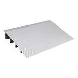 Garvee Rampas de Umbral Portátiles de Aluminio para Sillas de Ruedas, Capacidad 363 kg, Antideslizante, Plegable, Hogar y Oficina - Plata-4 Piezas