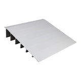 Garvee Rampa Umbral Modular de Aluminio para Sillas de Ruedas, Portátil, Antideslizante, Capacidad 363 kg, Uso Interior y Exterior - Plata-6 Piezas