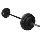Garvee Set de Barra Ajustable 18kg con Placas PU, Almohadilla de Hombro, Agarre Ergonómico para Entrenamiento en Casa, Compacto y Portátil, Negro