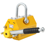 Garvee Elevador Magnético N42 - 399kg, Mango de Goma, Para Acero y Barra Redonda, Seguro y Fácil de Usar - Amarillo