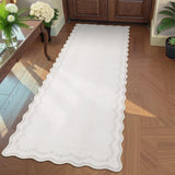 Garvee Alfombra Pasillera de Poliester Suave Lavable a Maquina Plegable Antideslizante y Resistente, 60x180 cm Beige