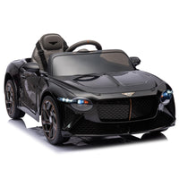 Garvee Coche Eléctrico 12V Bentley Bacalar, Control Parental, Puertas de Tijera, LED, Suspensión, 3 Velocidades, Batería Recargable, 3-6 años, Exterior, Negro