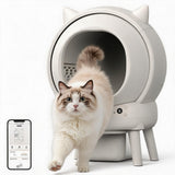 Garvee Arenero Autolimpiante Automatico para Gatos en Plastico ABS Seguro con Control por Aplicacion y Eliminacion de Olores, Blanco